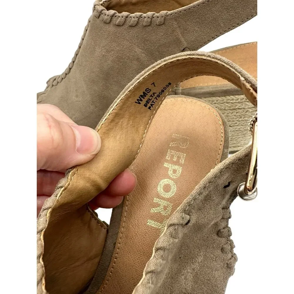 Report Suede Espadrille Wedges